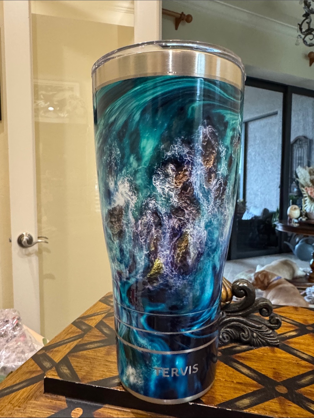 tervis Stainless Travel Tumbler Teal Splash